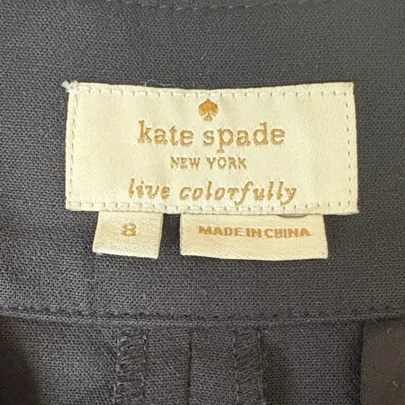 Kate Spade Black Wide-Leg Trousers/Pants - Picture 3 of 4